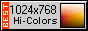Affichage 1024 X 768 pixels   Couleur 32 bits